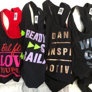 ZUMBA Dance Fitness Tank Tops Lot of 4 NWOT